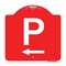 Signmission Designer Series PW/ Left Arrow, Red & White Aluminum Architectural Sign, 18" x 18", RW-1818-23512 A-DES-RW-1818-23512 - alternate 1